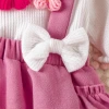 A two-piece set of foreign trade girls' headscarf and top, sweet and cute three-dimensional flower bow strap Application Scenario